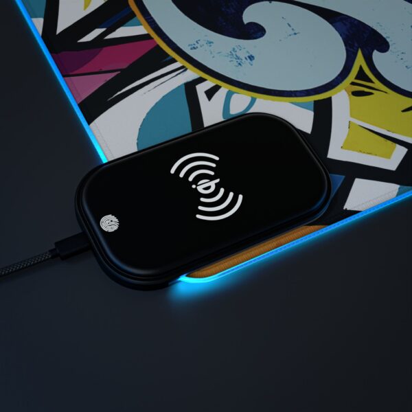 Graffiti LED Gaming Mouse Pad & Wireless Charger - Image 7